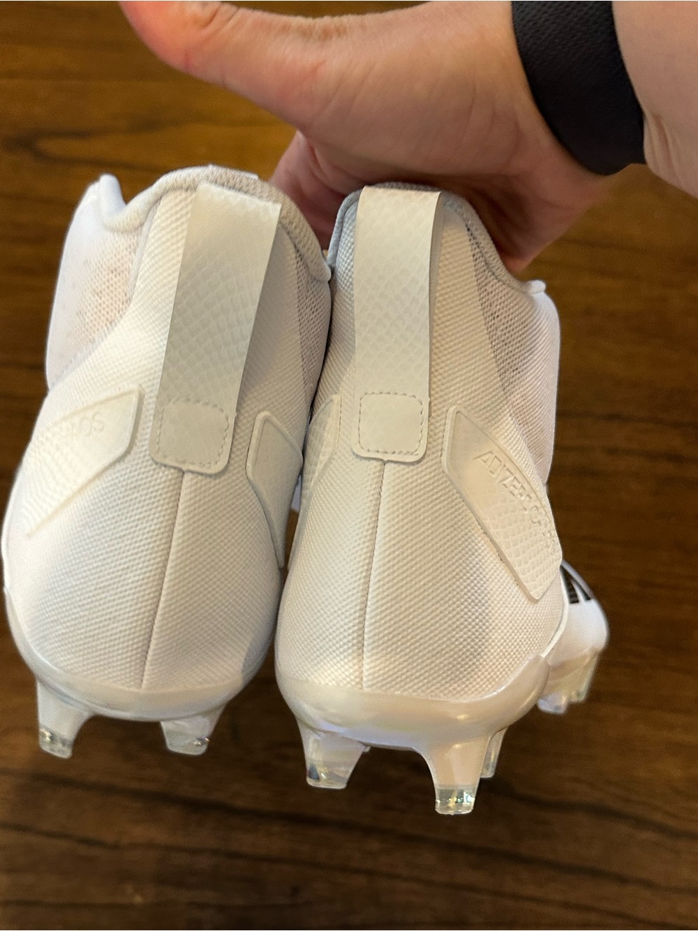 Adidas Adizero Chaos Football Cleats White Black Iridescent Men’s 10 NWOB - Picture 6 of 9